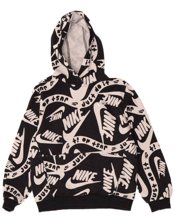 Джемпер с капюшоном стандартного кроя Nike для мальчиков, 12–13 лет, большой размер, черный хлопок