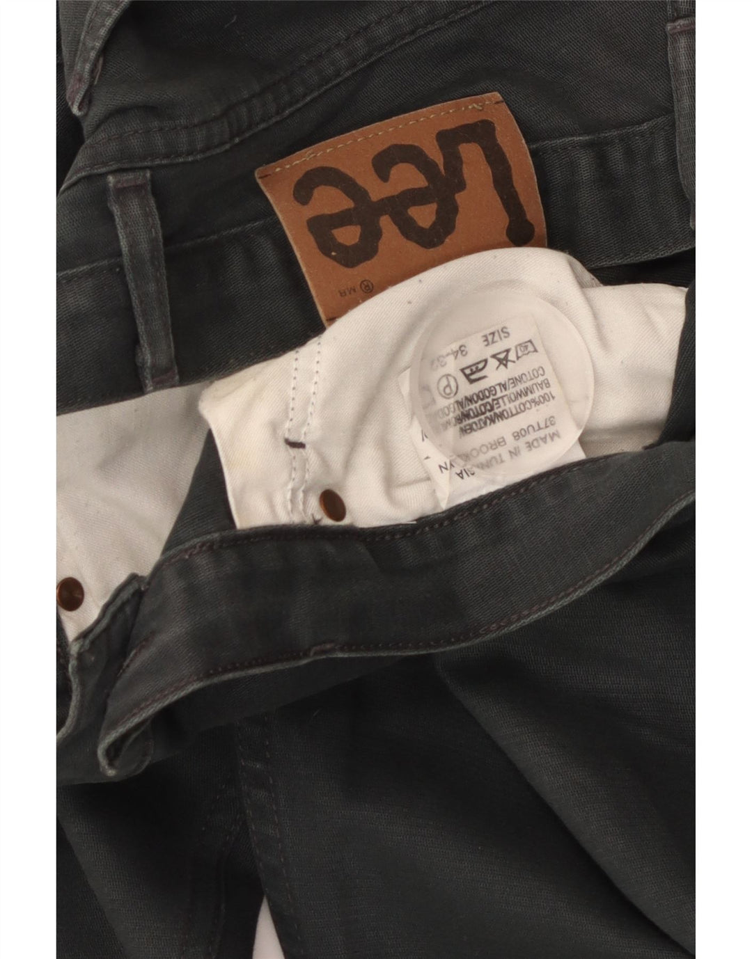 Мужские прямые джинсы LEE W34 L32, серый хлопок