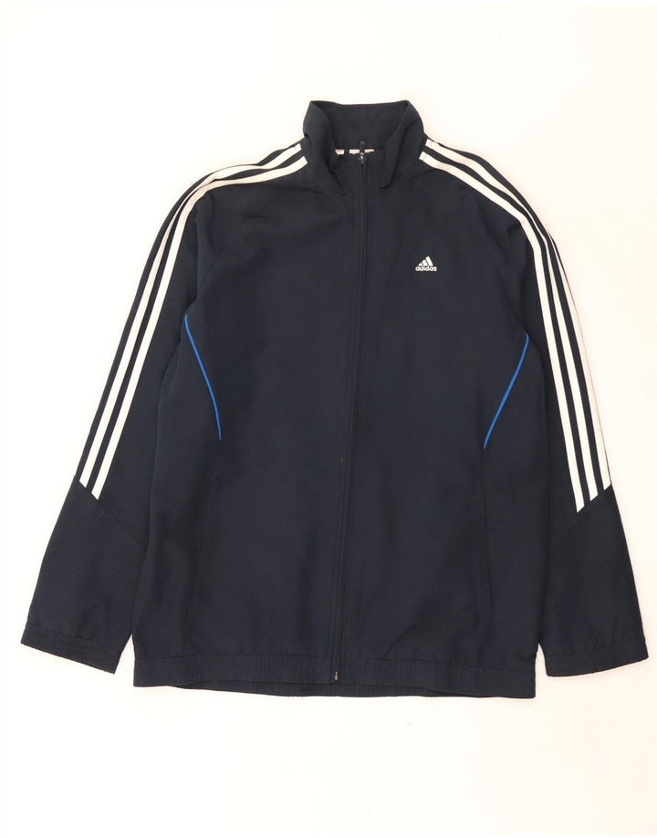 Полный спортивный костюм Adidas для мальчиков с графикой 15-16 лет, темно-синий, полиэстер