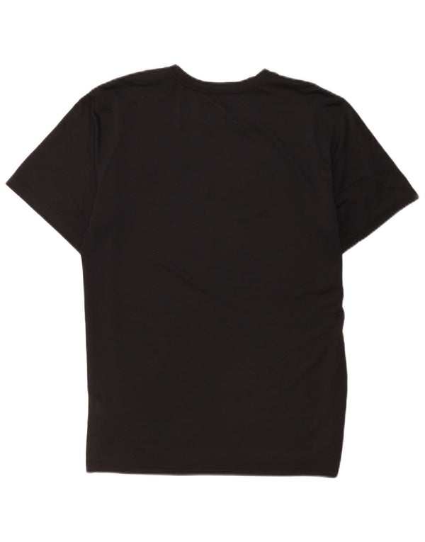 Женская футболка Nike Dri Fit Regular с рисунком Top UK 16, большой черный полиэстер