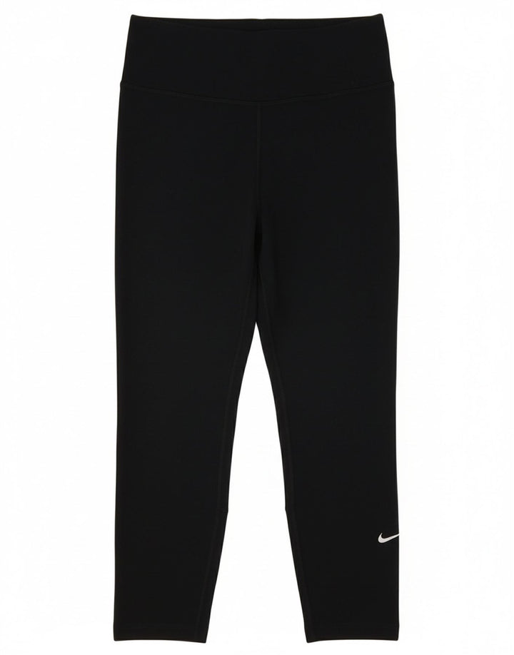 Женские леггинсы-капри Nike Dri Fit UK 8, маленькие черные