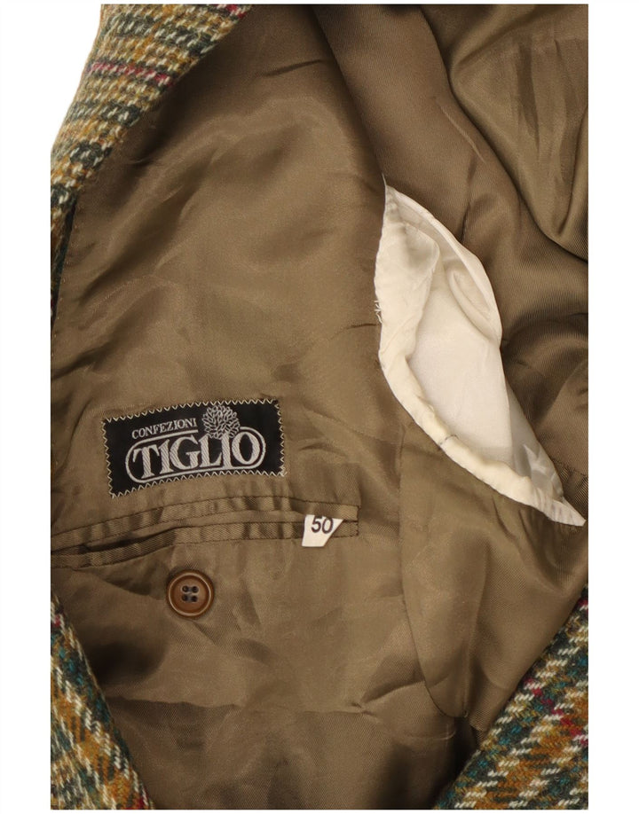 Tiglio Мужской пиджак на 2 пуговицах IT 50, большая зеленая клетка