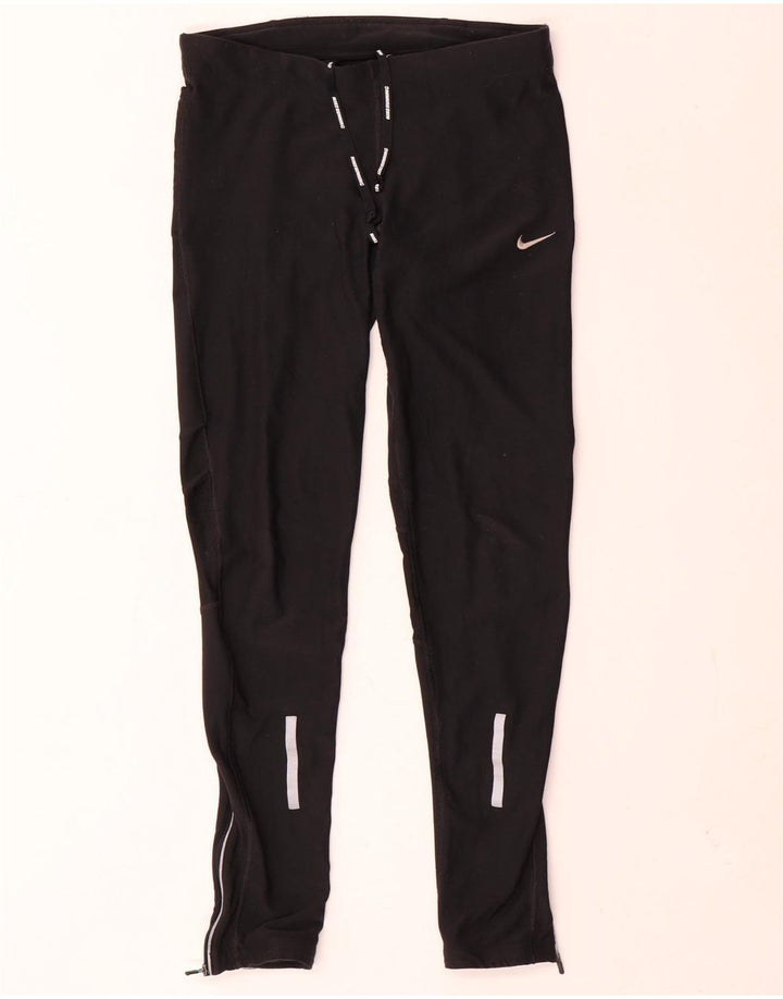 Женские леггинсы Nike Dri Fit UK 14, средний черный полиэстер
