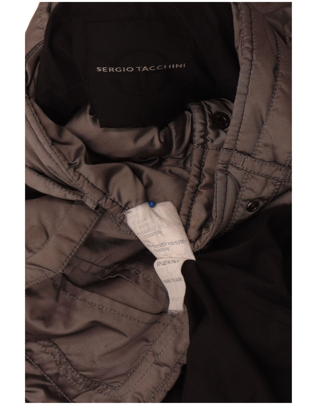 Женская куртка в стиле милитари Sergio Tacchini UK 8, маленький серый нейлон