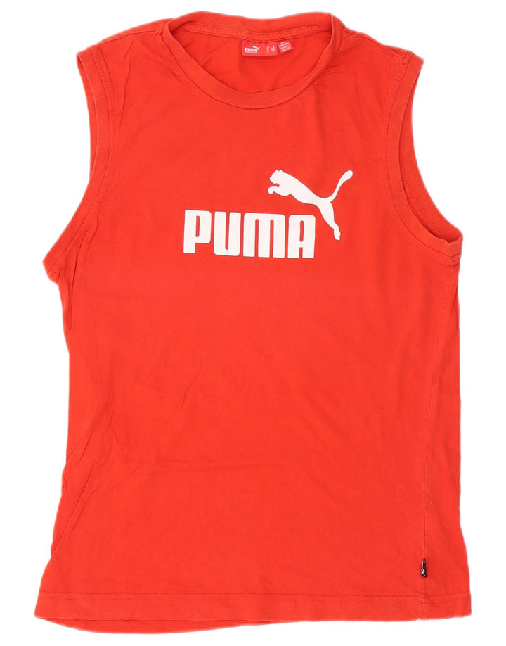 Мужской жилет с рисунком Puma, хлопковый средний красный цвет