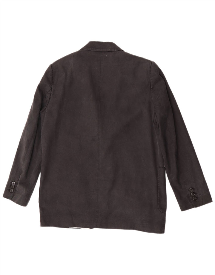 Женский пиджак на двух пуговицах Zara UK 14 NMedium, черный льняной пиджак