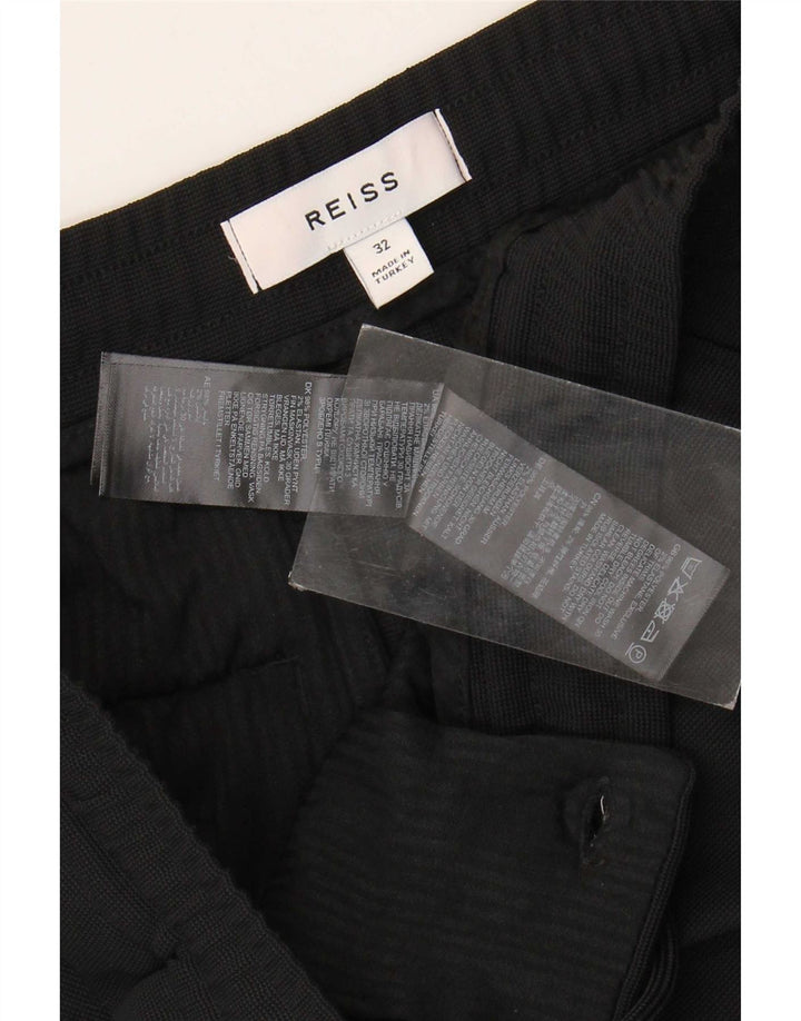 Мужские шорты чинос Reiss W32, средний черный полиэстер