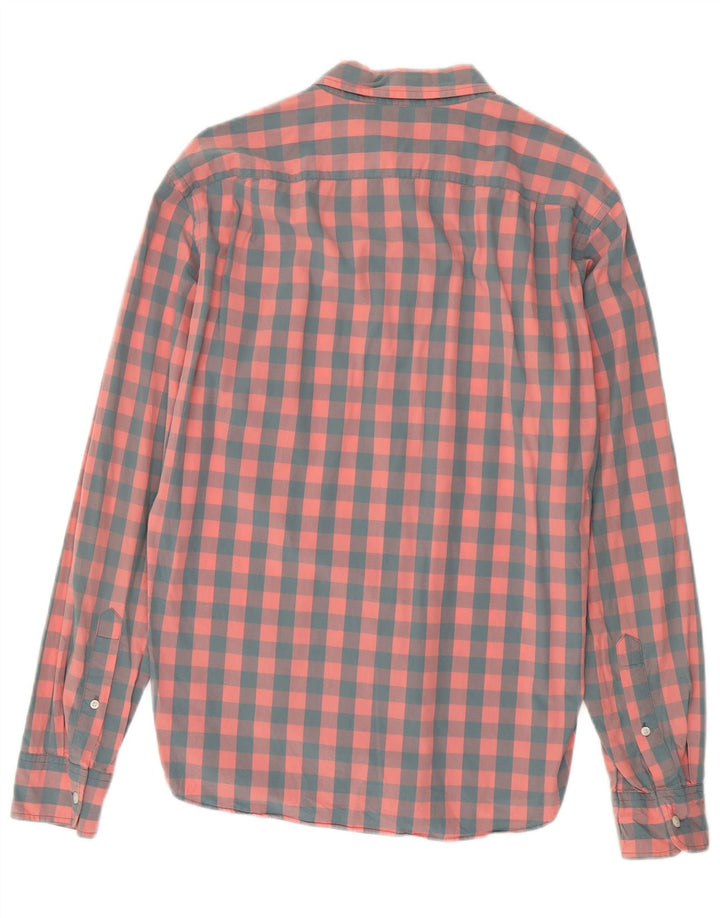 Мужская узкая рубашка J. Crew, большая розовая клетка
