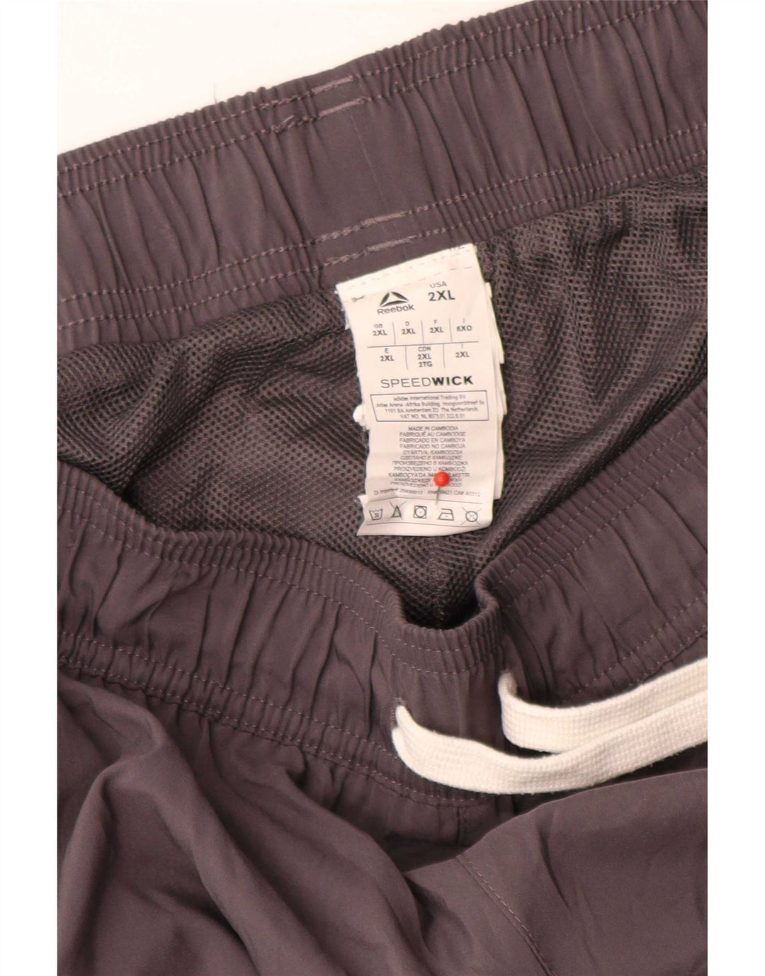 Мужские спортивные брюки Reebok Speedwick, джоггеры 2XL, серые, полиэстер
