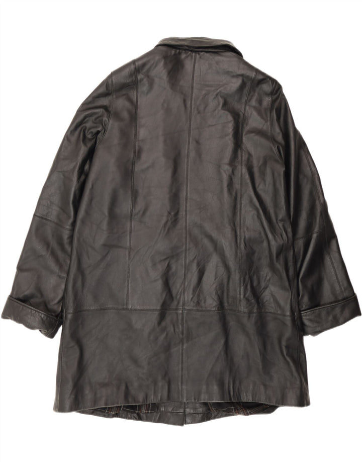 Zarro Женское кожаное пальто IT 50 XL Черное кожаное