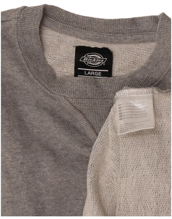 Мужской свитер Dickies, большой серый хлопковый джемпер