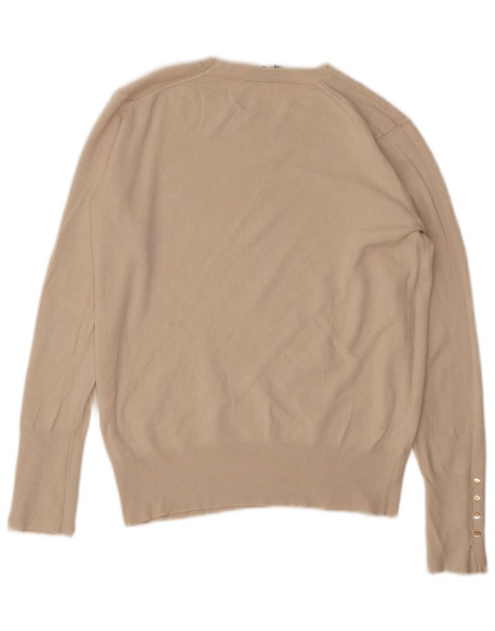 Женский джемпер с круглым вырезом Zara UK 12, средний бежевый