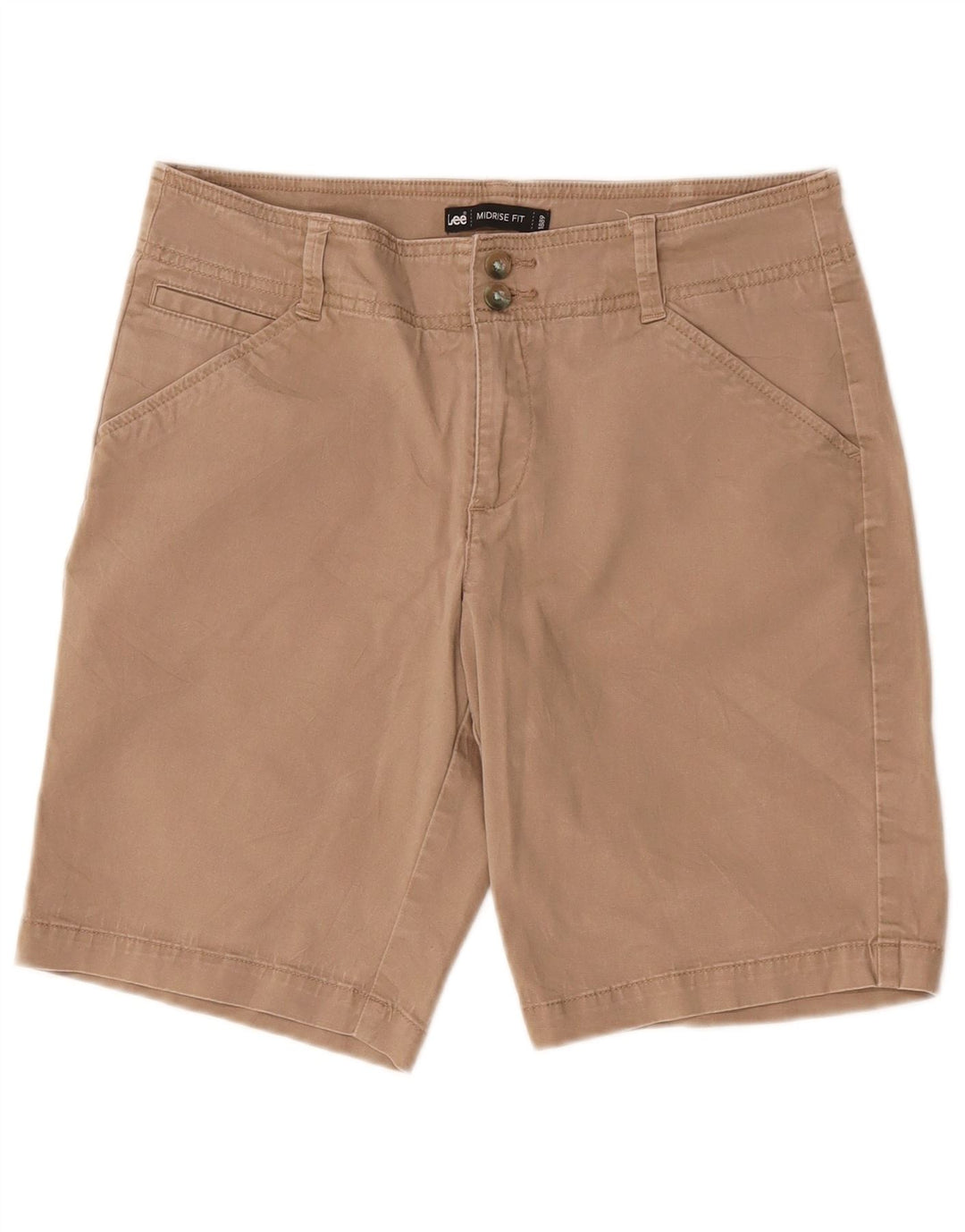 LEE Женские повседневные шорты со средней посадкой США 6 Средний W32 Бежевый хлопок
