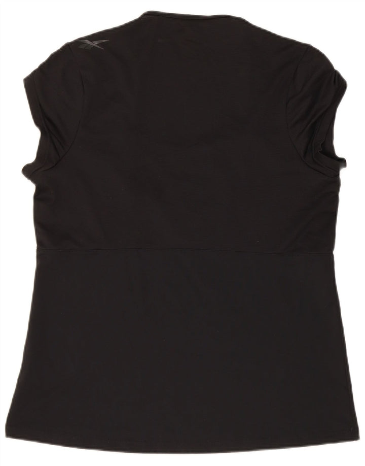 Женская футболка Reebok Top UK 18 XL, черный полиэстер