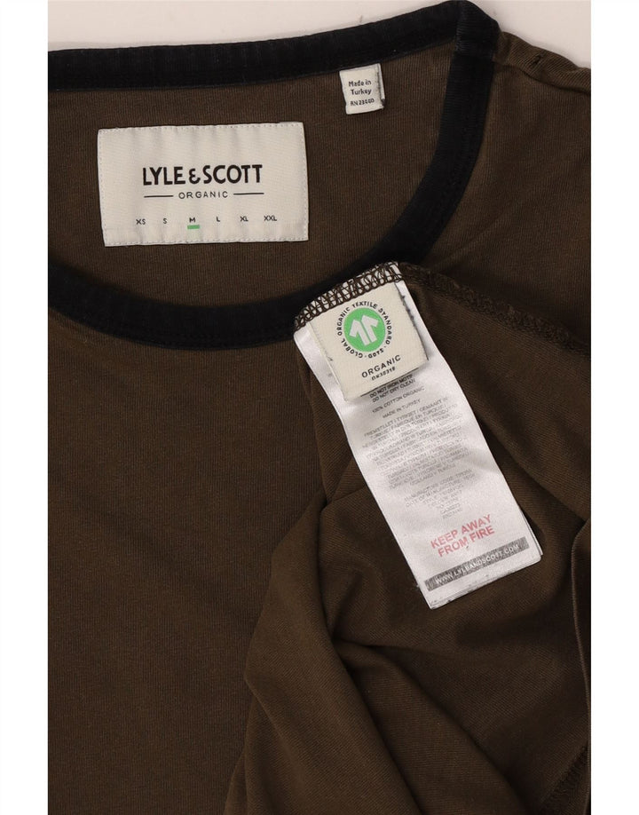 Мужская футболка Lyle & Scott Top Medium Khaki Cotton