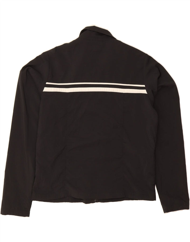 NIKE Womens Tracksuit Top Jacket US 12/14 Large Black Striped Polyester Vintage Nike and Second-Hand Nike from Messina Hembry 