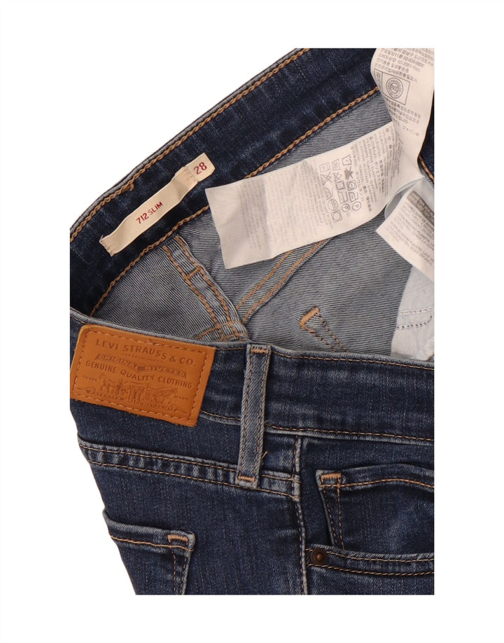 Женские узкие джинсы Levi's 712 W28 L29 синие, хлопок