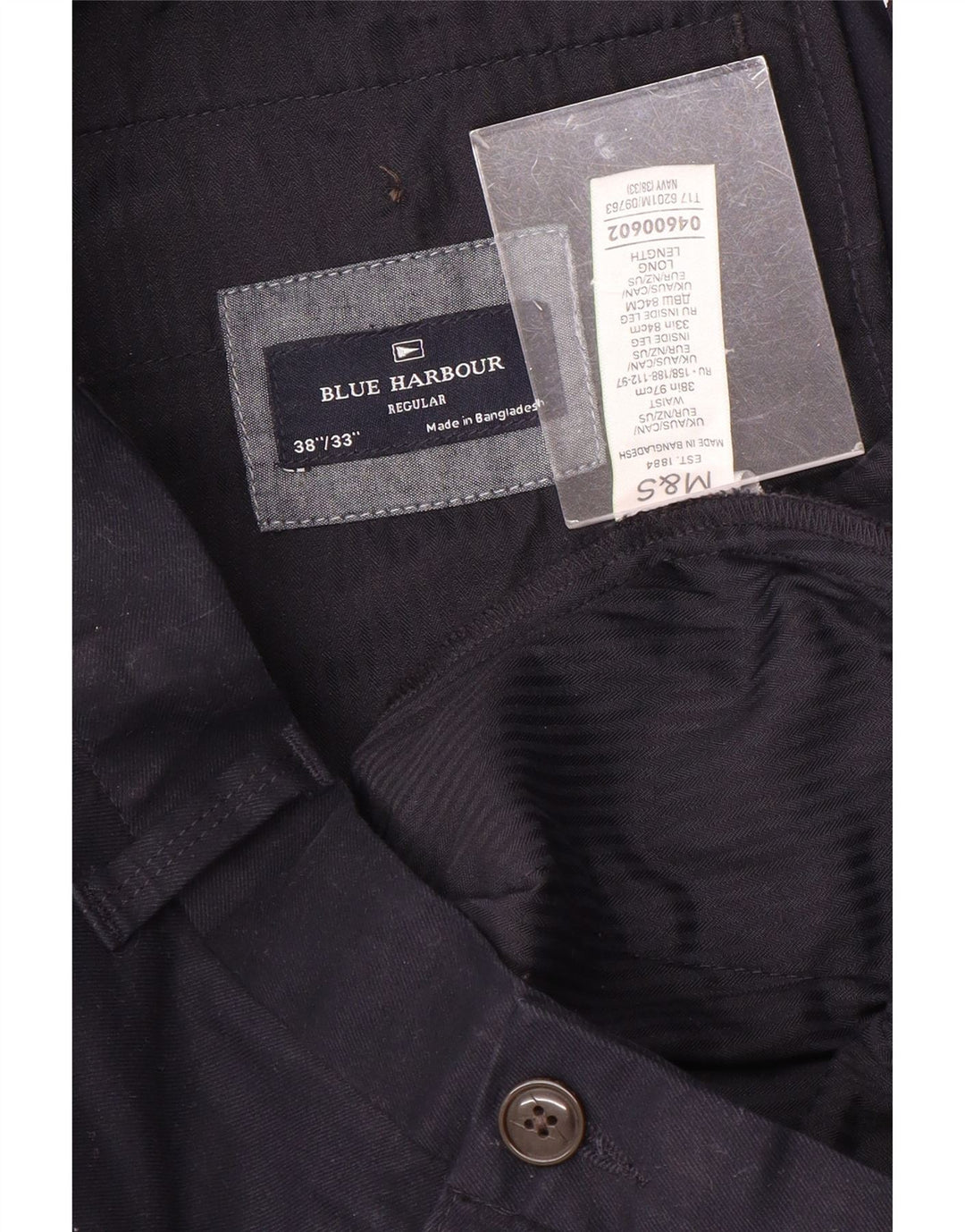 Мужские брюки чинос Marks & Spencer Blue Harbour Regular W38 L33 Темно-синие