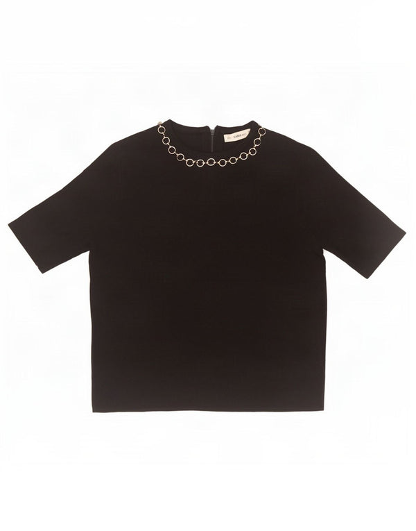 Женская блузка Zara Top UK 10, маленькая черная
