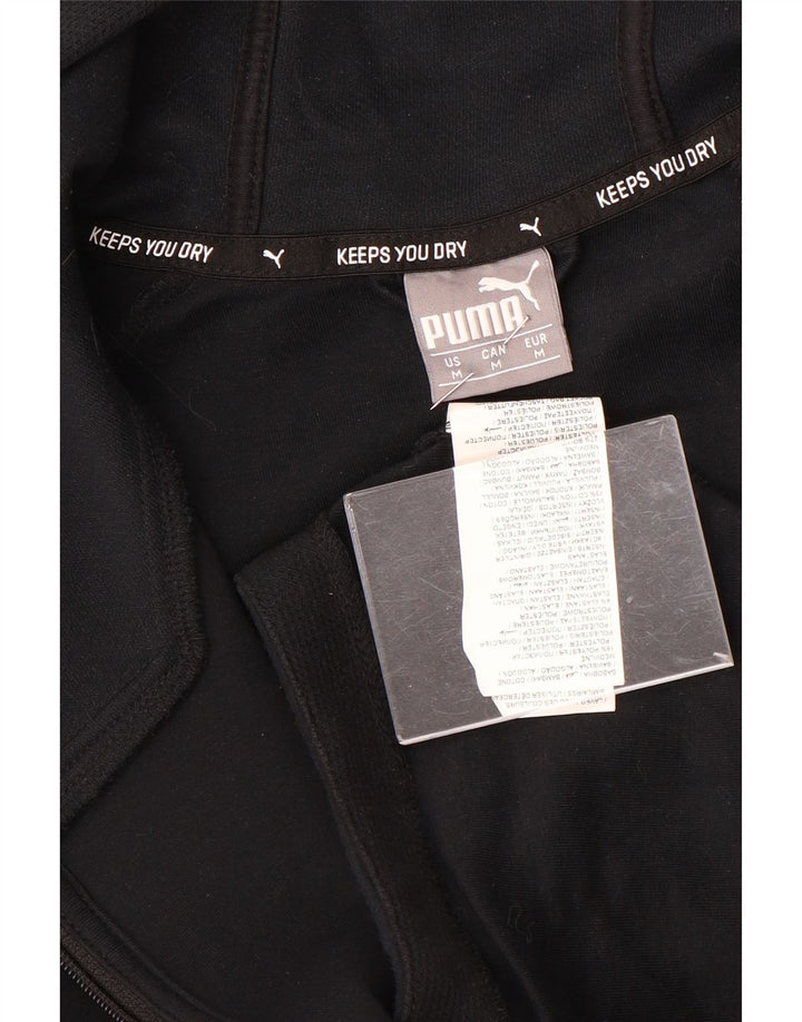 Женский свитер с капюшоном на молнии PUMA UK 14, средний черный, хлопок