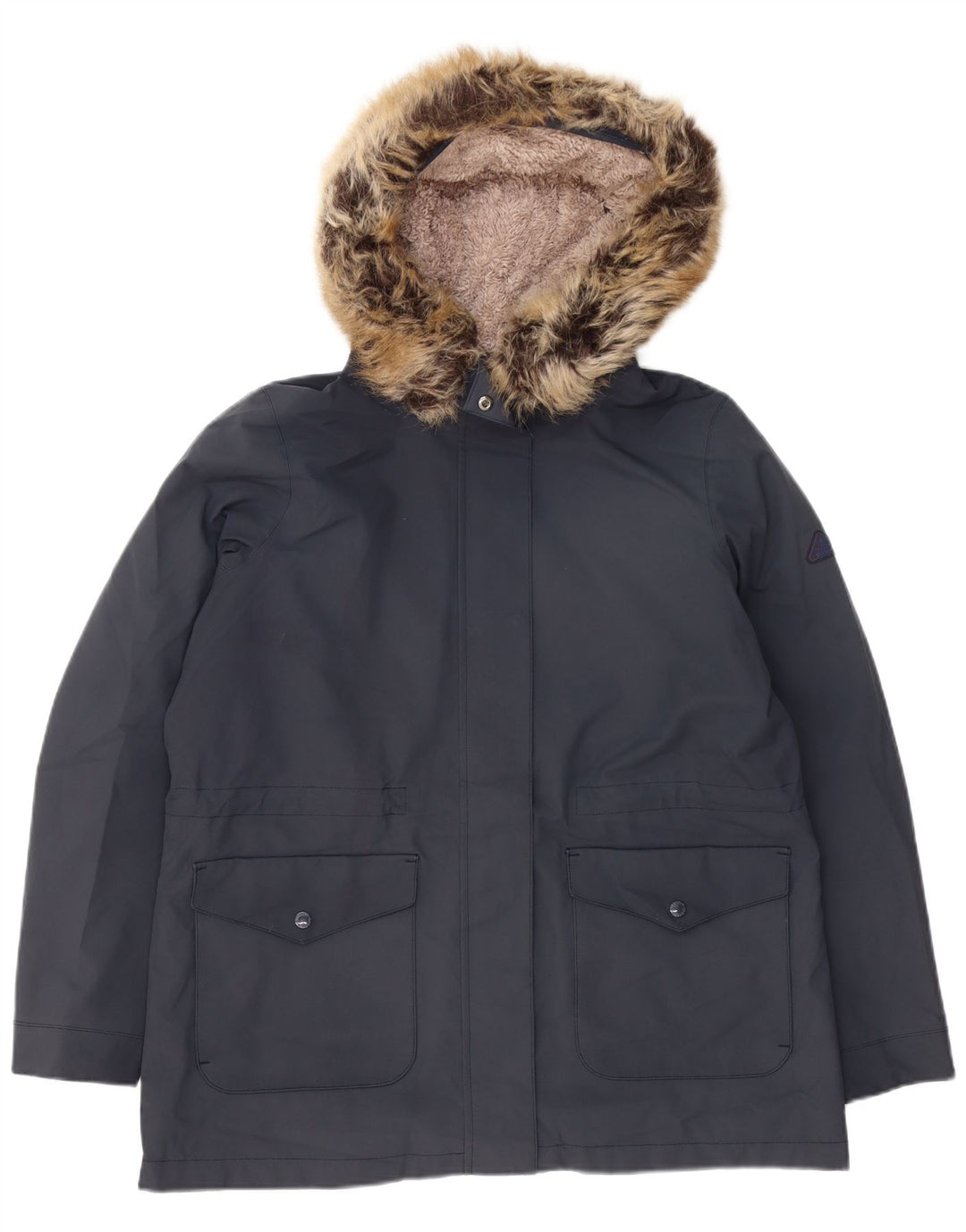 Женская парка Barbour с капюшоном UK 16, темно-синяя, большая