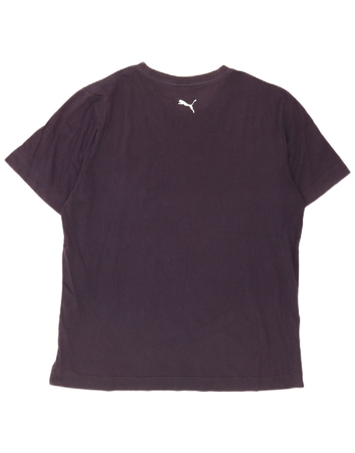 Мужская футболка с рисунком Puma, большая, темно-синяя