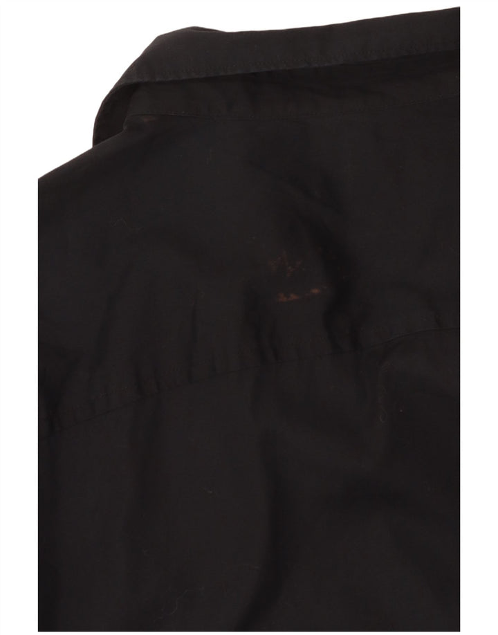 CALVIN KLEIN Мужская рубашка среднего размера из хлопка черного цвета