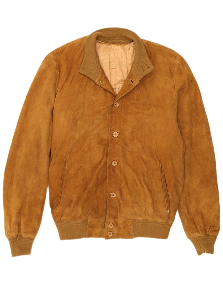 Винтажный мужской замшевый бомбер IT 50 Medium Beige Leather