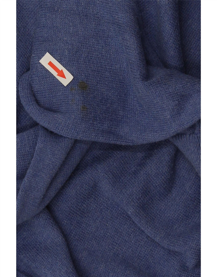 Crew Clothing Мужской джемпер с v-образным вырезом, свитер среднего синего цвета, хлопок