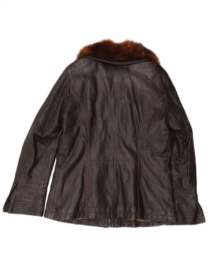 Куртка женская кожаная Mabrun IT 48 XL черная кожа