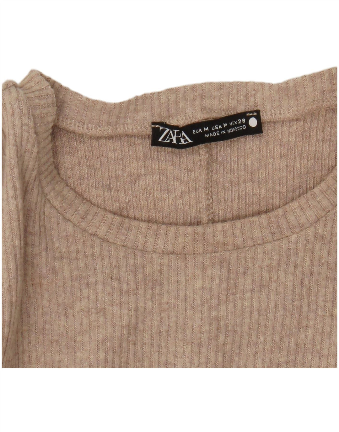 Женское платье макси с длинным рукавом Zara UK 12, средний бежевый