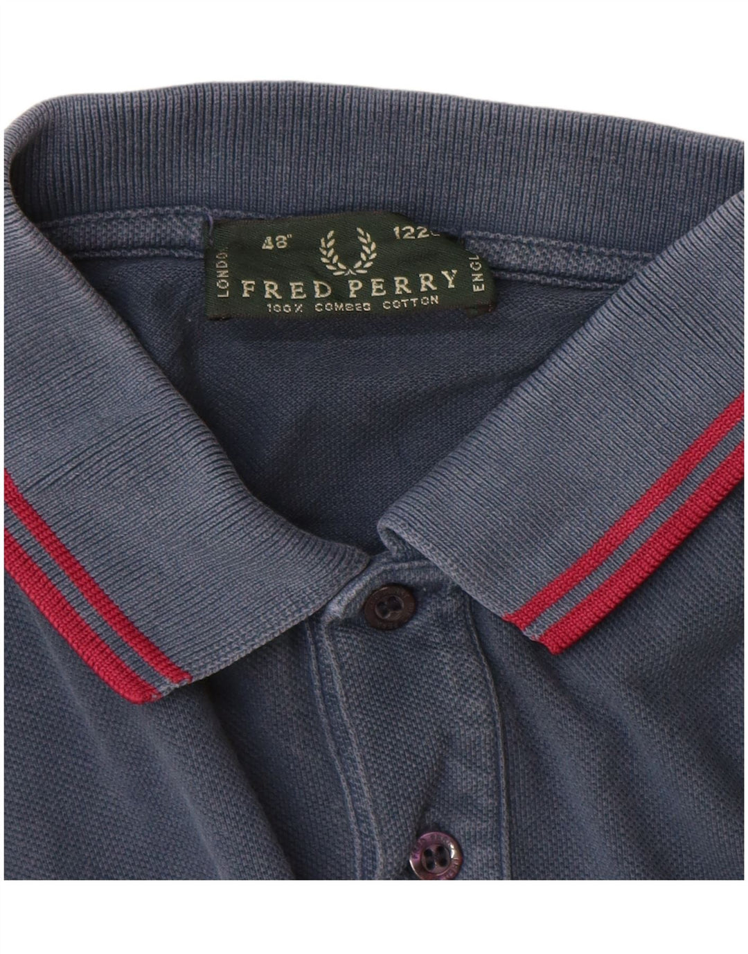 Мужская рубашка-поло Fred Perry, темно-синяя, хлопковая
