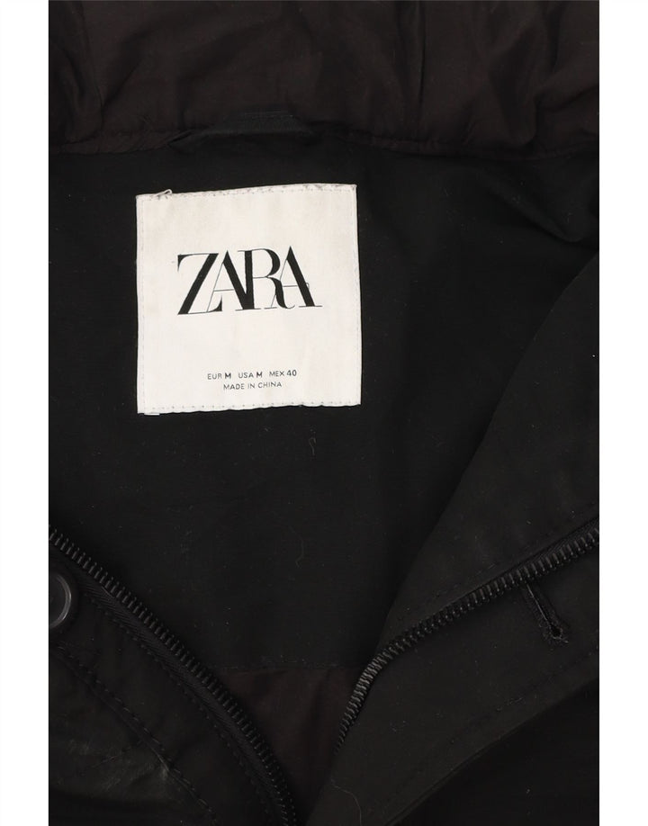 Мужская стеганая куртка с капюшоном Zara UK 38, средний черный