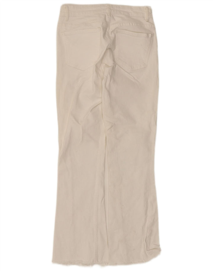 Женские расклешенные джинсы Zara EU 38, маленькие W28 L26, белый хлопок