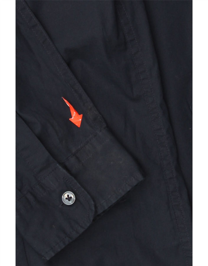 Мужская рубашка приталенного кроя Esprit, большой размер, темно-синий, хлопок