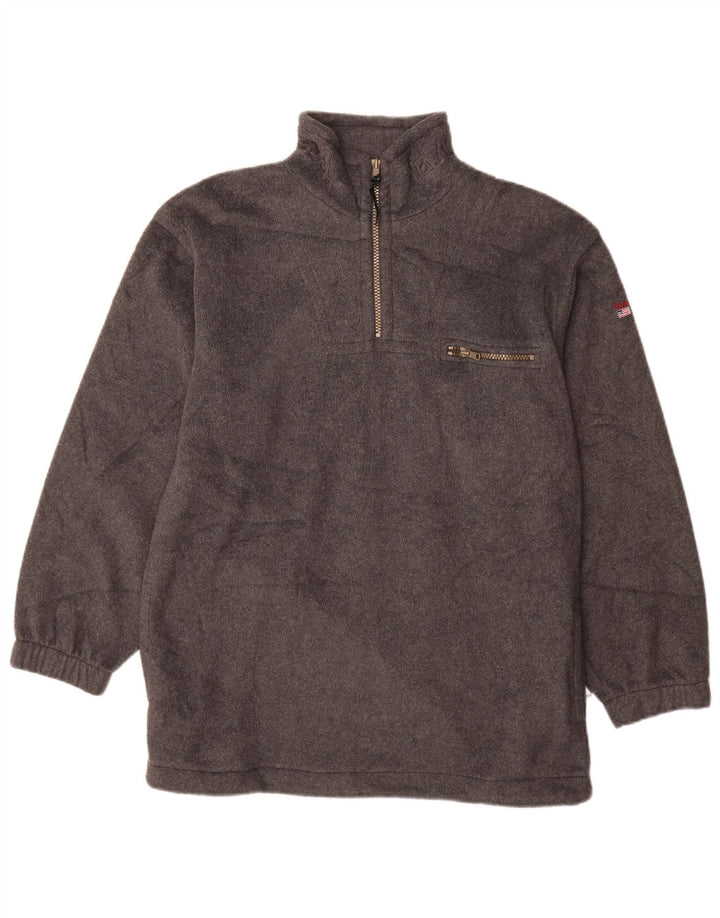 GANT Флисовый джемпер с воротником на молнии для мальчиков 13–14 лет, 2XL, серый полиэстер