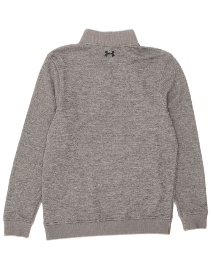 Мужской свитшот с воротником на молнии Under Armour, маленький серый полиэстер