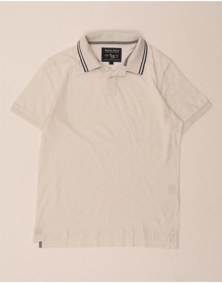 WOOLRICH Mens Polo Shirt Small White Cotton Vintage Woolrich and Second-Hand Woolrich from Messina Hembry 