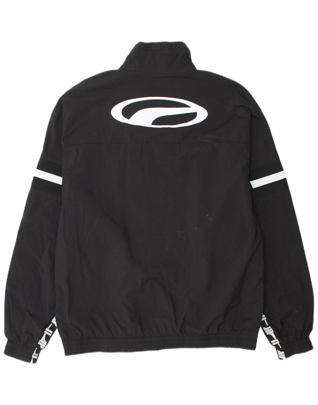 Мужская дождевик с рисунком PUMA UK 40, большая черная полиамидная куртка