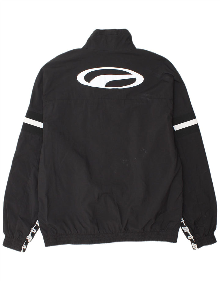 Мужская дождевик с рисунком PUMA UK 40, большая черная полиамидная куртка