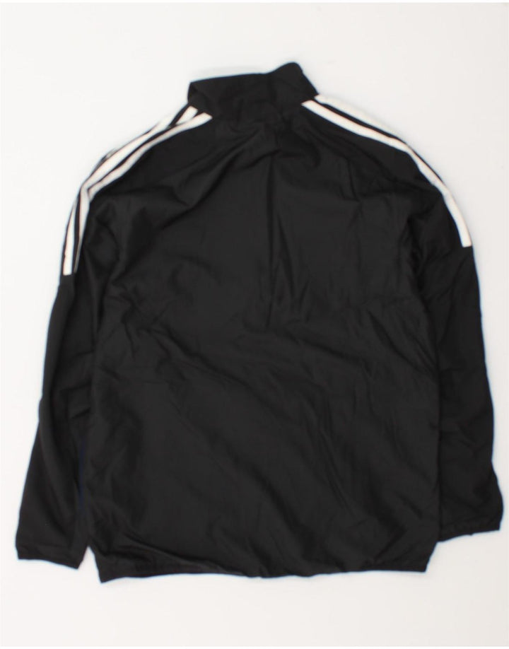 Спортивный костюм Adidas для мальчиков с графическим рисунком, верхняя куртка 13-14 лет, черный полиэстер