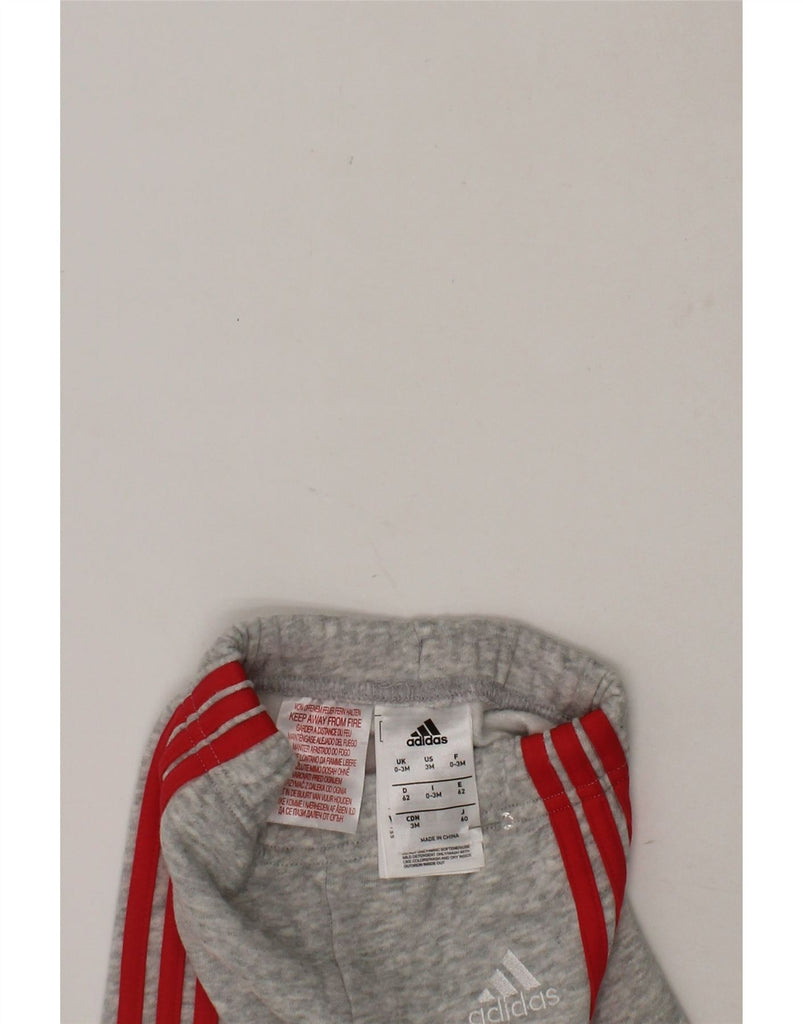 ADIDAS Baby Girls Joggers Tracksuit Trousers 0-3 Months  Grey Cotton Vintage Adidas and Second-Hand Adidas from Messina Hembry 