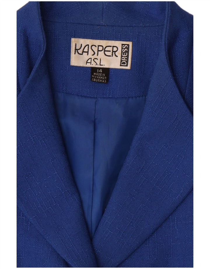 Женский пиджак Kasper с коротким рукавом и 4 пуговицами, Великобритания 14, большой синий