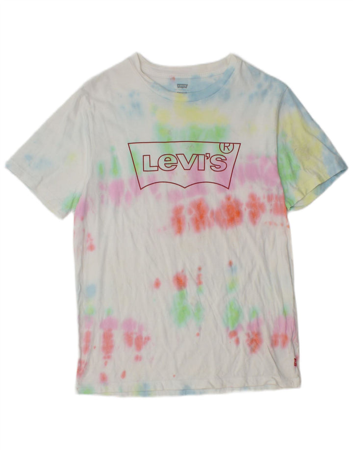 Мужская футболка Levi's Standard с графическим рисунком, маленький размер, разноцветный хлопок с принтом тай-дай