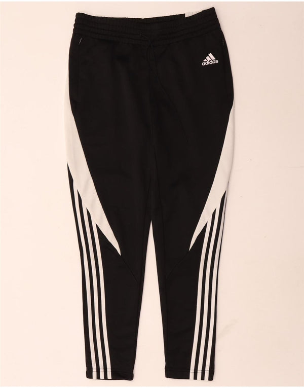 Женские спортивные брюки Adidas UK 10, маленькие черные полиэстер с цветными блоками