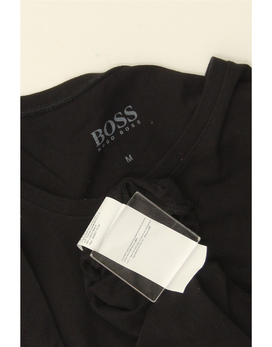 Мужская футболка HUGO BOSS, средний черный хлопок