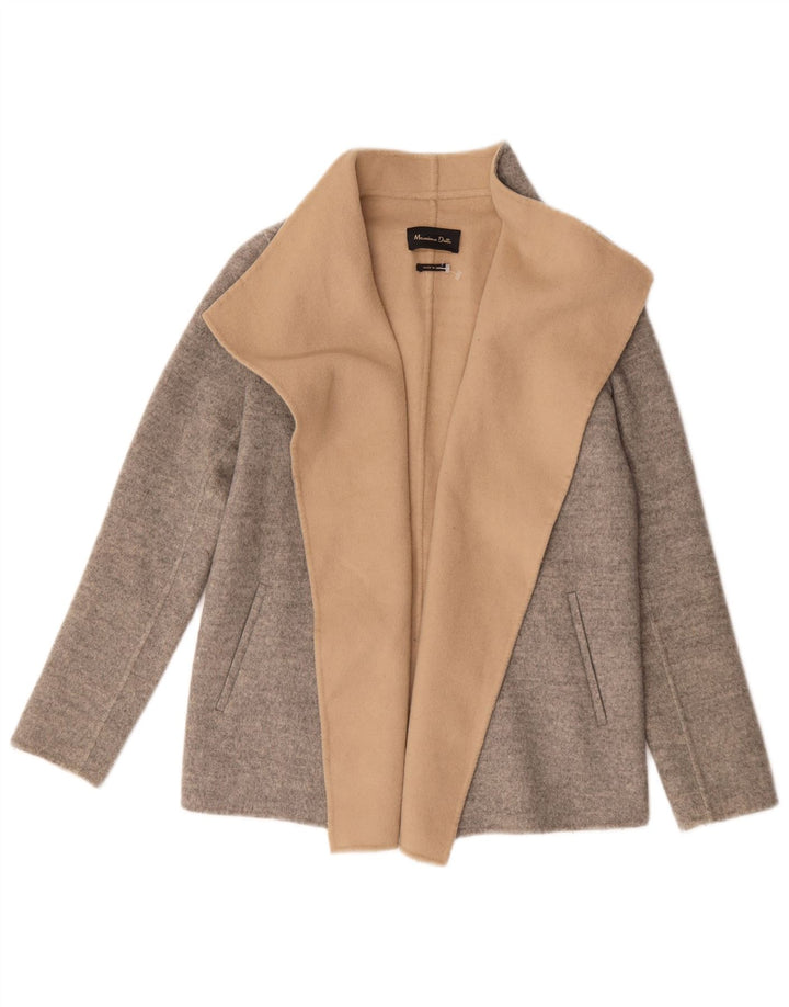 Massimo Dutti Женский открытый пиджак оверсайз UK 6 XS Серый с цветными блоками