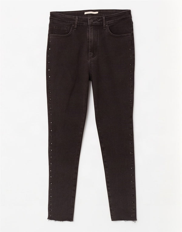 Женские джинсы скинни Levi's 721 с высокой посадкой W30 L27, черный хлопок