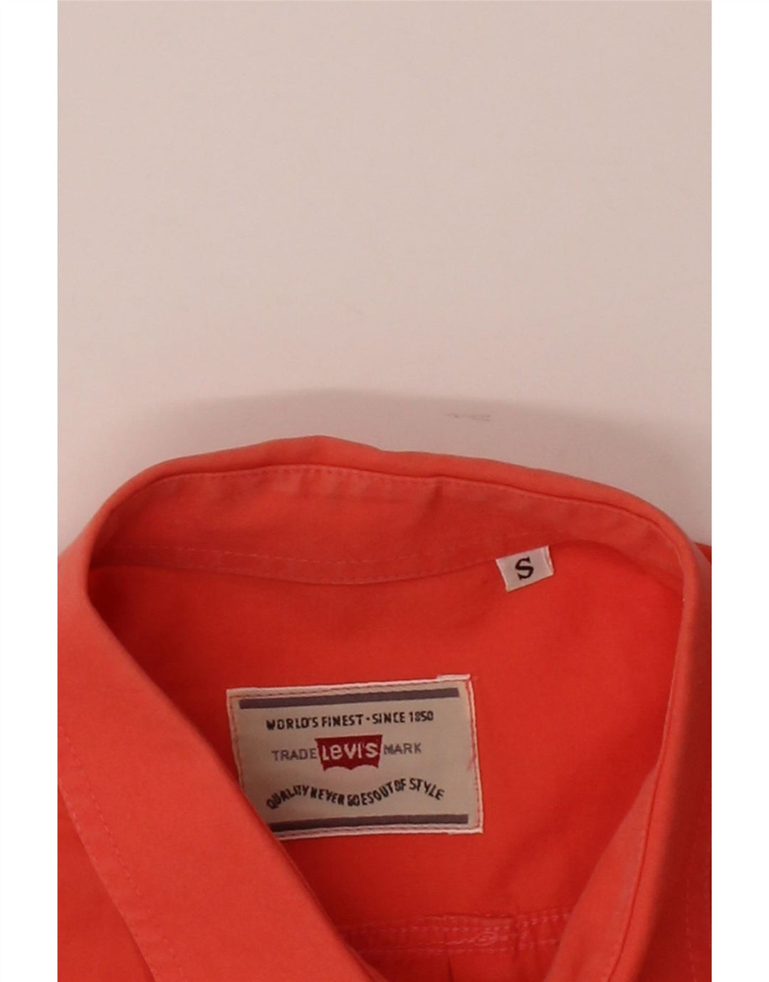 LEVI'S Mens Short Sleeve Shirt Small Orange Cotton