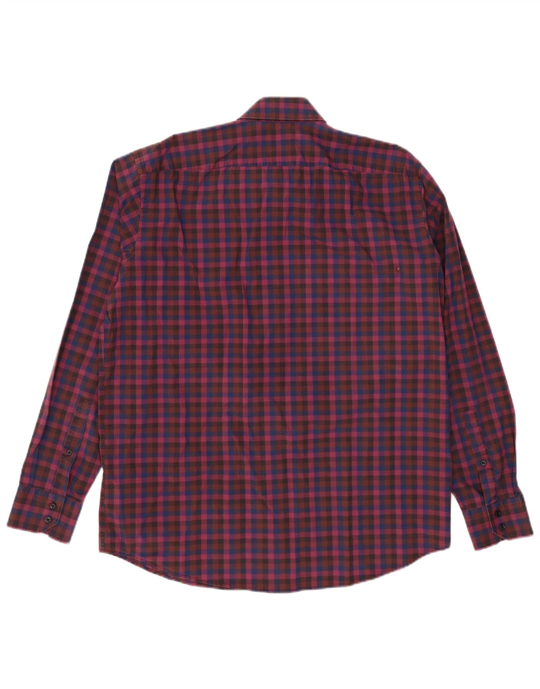 Мужская рубашка HUGO BOSS, размер 44 17 1/2 XL, фиолетовая клетка